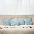 thumbnail image 3 of Ambesonne Vintage Throw Pillow Cover 4 Pack, Maritime Beach Shell, 18", Pale Blue Ivory, 3 of 6