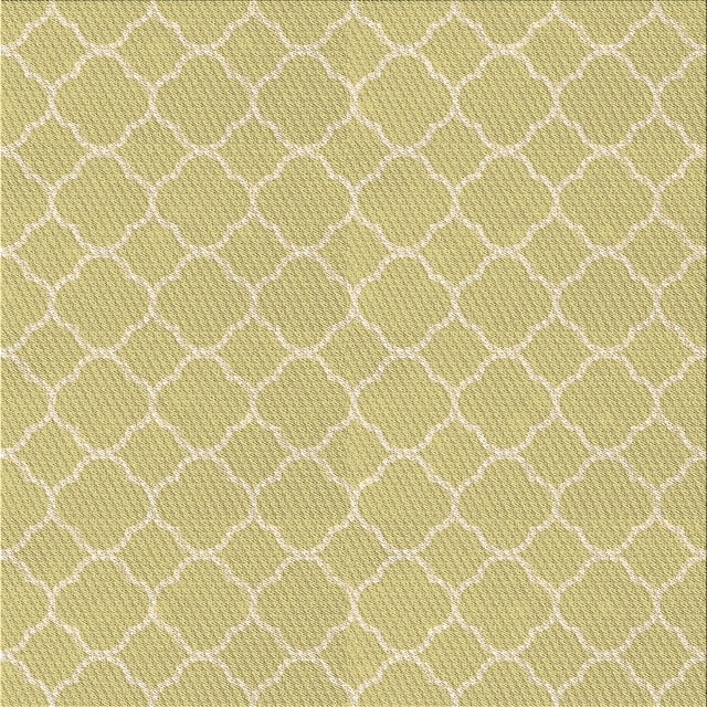 Ahgly Company Tapis d'Intérieur Lavable en Machine Carré Transitionnel Or Métallique, 8 Pieds Carré