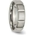 thumbnail image 5 of Chisel Titanium Satin and Polished 6.2mm Grooved Band - Ring Size 7.0, 5 of 8