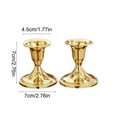 thumbnail image 5 of Small Metal Candle Holder Gold, Miniature Tabletop Candlestick for Christmas Decor, Accent Piece for Shelves Mantel(Gold), 5 of 6