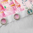 thumbnail image 5 of Feelyou Kawaii Pink Castle Black Out Curtains for Girl, Dreamy Fairy Tale Curtains Pack of 2 (42x63 Each), Spring Flower Floral Bedroom Curtains, Black Out Curtains Decor, 5 of 7