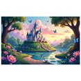 thumbnail image 4 of LUUFILx Magical Castle Themed Fantasy Backdrop Banner Enchanted Fairytale Landscape Background for Party Decoration Photography Props Birthday Event Supplies, 4 of 9