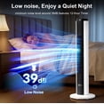 thumbnail image 6 of 36 Inches Bladeless Tower Fan with Remote for Bedroom,90°Oscillation Standing Floor Fans that Blow Cold Air with 9H Timer & Child Lock,Ultra Quiet Small Cooling Fans for Office - SECONDARY, 6 of 7