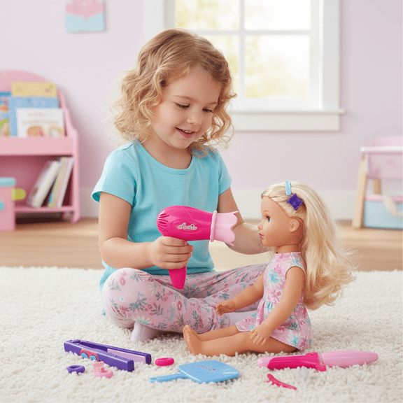 Sophia's 14-Piece Hair Styling Playset with Accessories for 18" Dolls