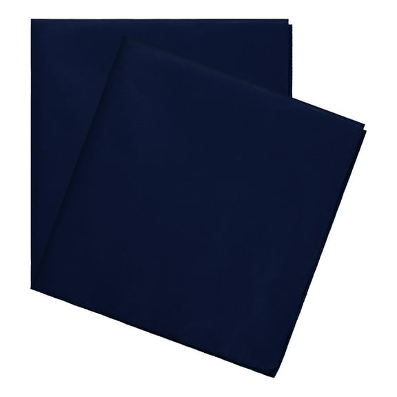 Uxcell 2-Pack Solid Color Bandanas, 21 Inch/54cm Polyester Soft Headband Scarf Neckerchief for Men/Women/Cowboy, Bandanas Headwrap Scarfs [Navy blue]