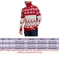 thumbnail image 3 of WEAIXIMIUNG Pull de Noël pour Hommes Pull Décontracté Arbre de Noël Pull Col Roulé Thème de Noël, 3 of 5
