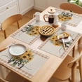 thumbnail image 5 of Hello Spring Placemats Set of 12, Yellow Sunflowers Beige Texture Non-Slip Place Mats Washable Table Mats for Kitchen Dining Table Decorations Indoor/Outdoor, 5 of 9