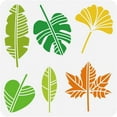 thumbnail image 2 of 1Pc Carved Leaves Stencil Painting Stencil Drawing Template on Wall Wood Furniture DIY Home Decor 11.8x11.8inch, 2 of 9