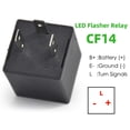 thumbnail image 4 of DKMOTORK 0031 CF14 Led Flasher Relay 3 Pin Electronic Turn Signal Flashers for Led Lights Hyper Blink Flash No Flash Problem 1PCS, 4 of 4