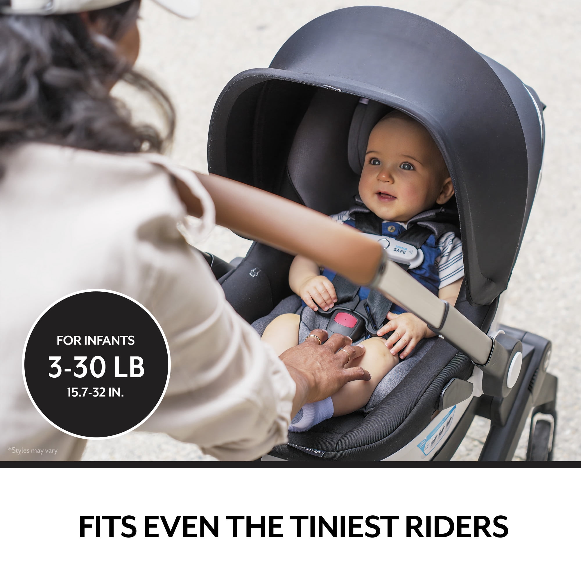 Evenflo Shyft DualRide Infant Car Seat and Stroller Combo w Carryall Storage & Extended Canopy&nbsp;, Moonstone