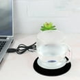 thumbnail image 2 of Electric Coffee Mug Warmer  Multipurpose Home Office Desktop Heated Beverage Heating Pad  USB Coffee Tea Mug Heating Pad for Flat Base Cups  Black, 2 of 9