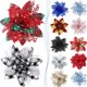thumbnail image 4 of Flor de Navidad Artificial brillante DIY, rosa, oro, azul real, decoración del hogar, regalo de Año Nuevo, suministros para fiestas navideñas, 4,5 cm, 4 of 4