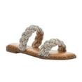 thumbnail image 2 of Corkys Womens Don't Get It Twisted Braided Rhinestone Slide Flat  Casual Sh, 2 of 5
