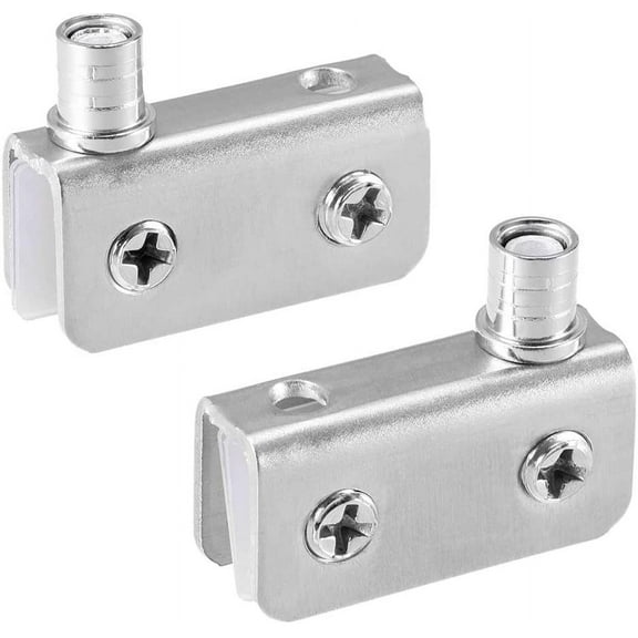 AFQH Adjustable Glass Door Cupboard Hinge Adjustable Clamp Pivot Clip for 5-8mm Glass,with pivot bushing and glass protective gaskets.