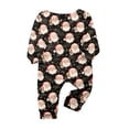 thumbnail image 5 of Wuceii Christmas Pajamas Family Matching Set - 2 piece Cute Black Santa Claus Print Long Sleeve Onesies Pajamas, Holiday Movie Night Loungewear Jumpsuit for Christmas Eve for 12 Months Pjs, 5 of 5