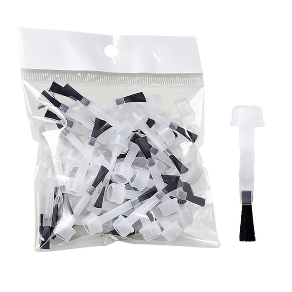 50 Pcs Disposable Nail Polish Brush Kit, Flat-Head Replacement Nail Art Brushes for DIY Gel Polish Application, Salon & Professional Use