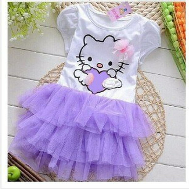 Vestidos de Hellokitty para niñas, disfraz de cumpleaños y Halloween, ropa para bebés, 2, 3, 4, 5