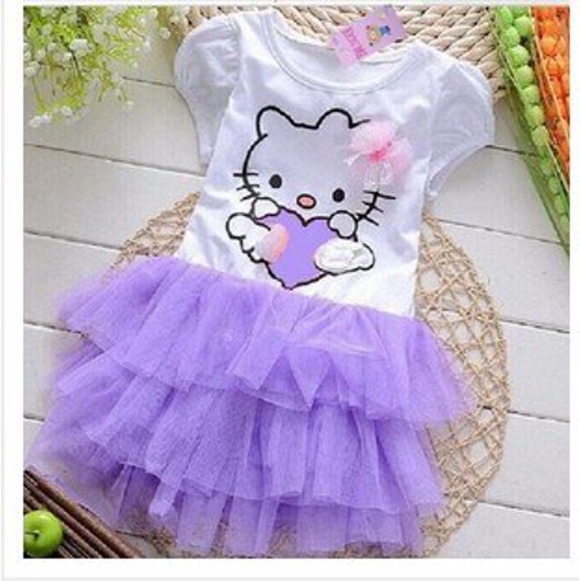 Vestidos de Hellokitty para niñas, disfraz de cumpleaños y Halloween, ropa para bebés, 2, 3, 4, 5