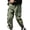 Army Green, variant on Men Cargo Pants Side Pockets Stretchy Waist Drawstring Strap Decor Ankle-banded Jogger Pants Daily Clothes