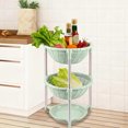 thumbnail image 2 of Leodye 1PCS Multi-layer Kitchen Storage Rack Removable Plastic Floor-standing Home Kitchen Vegetable Fruit Sundry Organizer Basket -17.32x11.61inch, 2 of 6