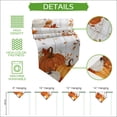 thumbnail image 5 of Orange White Pumpkins Fall Table Runner Linen Burlap Table Runner 70 Inches Long Thanksgiving Botanical Grey Wooden Dresser Scarves for Kitchen Island Coffee Dining Room Party Holiday Decor 13"x70", 5 of 8