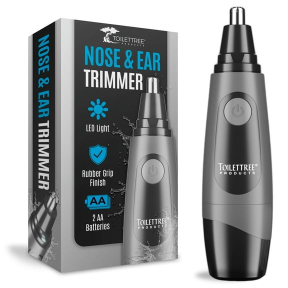 ToiletTree  Products Water Resistant Nose and Ear Hair Trimmer with LED Light
