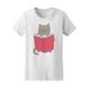 thumbnail image 1 of Playera Para Mujer - Gato Con Lentes Leyendo Libro Smartprints  T-shirt, 1 of 2