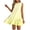 Yellow, variant on Antinious Women Solid V-Neck Ruched Sleeveless Summer Elegant Casual Midi Dress