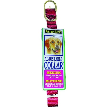 (Pack of 2), Petmate 15706 Collar Nylon Red Adjustable 10 To 14 Inch,whatELDA-8719