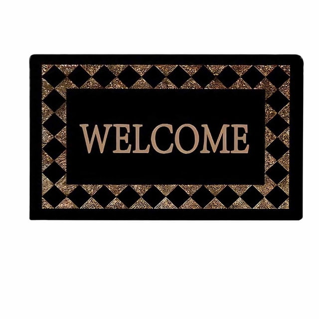 Grand Tapis de Porte d'Entrée, Tapis de Sol Antidérapant Robuste pour la Maison, Tapis Intérieur Extérieur à Profil Bas Attrape-Saleté pour Porte d'Entrée, Patio et Entrée de Garage