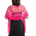 thumbnail image 1 of Women Scarf Solid Color Lace Ladies Crochet See Through Bride Shawl Wrap for Wedding, 1 of 10