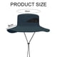 thumbnail image 2 of Sombrero de pescador con sombrilla de poliéster para hombre y mujer, gorro de ala grande impermeable resistente al desgaste para exteriores, 60cm de circunferencia, 2 of 5