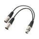thumbnail image 2 of 4x Negro XLR Hembra Enchufe a Doble Enchufe Macho Adaptador de Cable de Micrófono 4 piezas, 2 of 8
