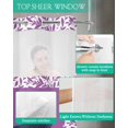 thumbnail image 4 of No Hook Shower Curtain with Snap in Liner, Whale Stars Leaves Romantic Purple Hotel Shower Curtains for Bathroom, Washable Shower Curtain Liner Set with Mesh Top Window, 54"x78", 4 of 6