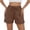 Coffee -BX32, variant on Inglocry Linen Shorts Women Casual Wide Leg High Waisted Summer Shorts Comfy Elastic Waist Beach Shorts with Pockets Sky Blue L