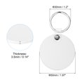 thumbnail image 2 of Uxcell Leather Keychain Blanks, 4 Pack Round PU Leather Key Fob with Key Rings, White, 2 of 6