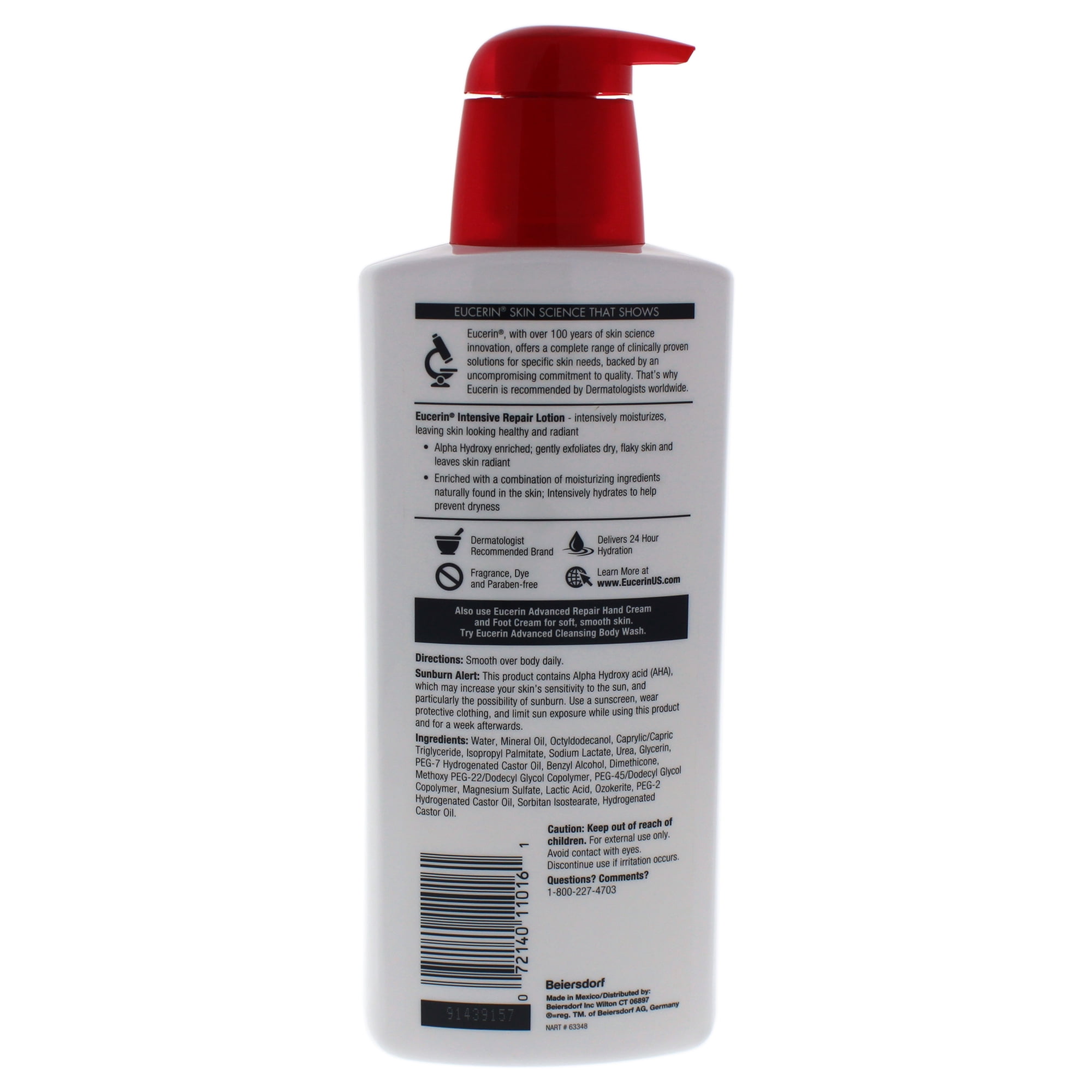 Eucerin Intensive Repair Lotion, 16.9 oz