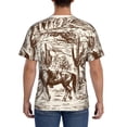 thumbnail image 3 of Bixox Men's Western Desert Cowboys2 Printed Short Sleeve Skinny Athletic T-Shirt, 3 of 6