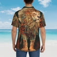 thumbnail image 4 of Yiaed Majestic Cosmic Lion Print Hawaiian Shirt for Men Short Sleeve Button Down Shirts Beach Shirts for Men,Medium, 4 of 7