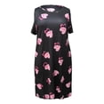 thumbnail image 5 of WTXUE Oversized Sleep Shirts Casual Pajamas Women's Plus Size Floral Print Nightgown Short Sleeve Round Neck Midi Night Dress Soft Sleep Shirts Comfy&nbsp;Pullover Loose House Dresses Black Xl, 5 of 8