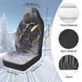 thumbnail image 5 of Garronmavis Fuzzy Car Seat Covers Plush Car Seat Cover 2 Piece Polyester Easy Clean Cars Seats Covers Marble Flower Paw, 5 of 7