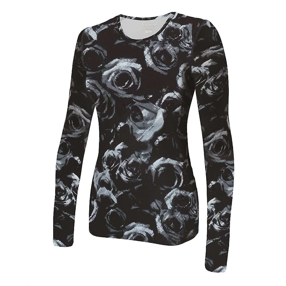 Terramar Womens Vertix Scoop Neck L//S 3.0 Black Sz M 10-12