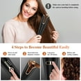 thumbnail image 4 of NEXPURE Curling Iron, Automatic Rotating Hair Curler with 1" Ceramic Barrel, Professional Curling Wand, Gold, 4 of 10