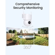 AOSU 3K/5MP Security Camera with Spotlight, 2 Way Audio, 360° View Outdoor Surveillance Camera Wired, Waterproof, Auto-Tracking, No Monthly Fee