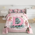 thumbnail image 2 of Homewish Girly Pink Letter D Full Size Comforter Sets, Kawaii Nutcracker Princess Bedding Comforter Set, Merry Christmas Reversible Bedding Sets, Breathable Home Decor, 3-Piece, 2 of 8