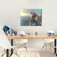 thumbnail image 5 of Xecao Red Dragon Mountain Sunrise for Waterproof Framed Canvas Art - Modern Home Decor with Real Wood Frame for Gifting and Interior Design,Horizontal, 5 of 6