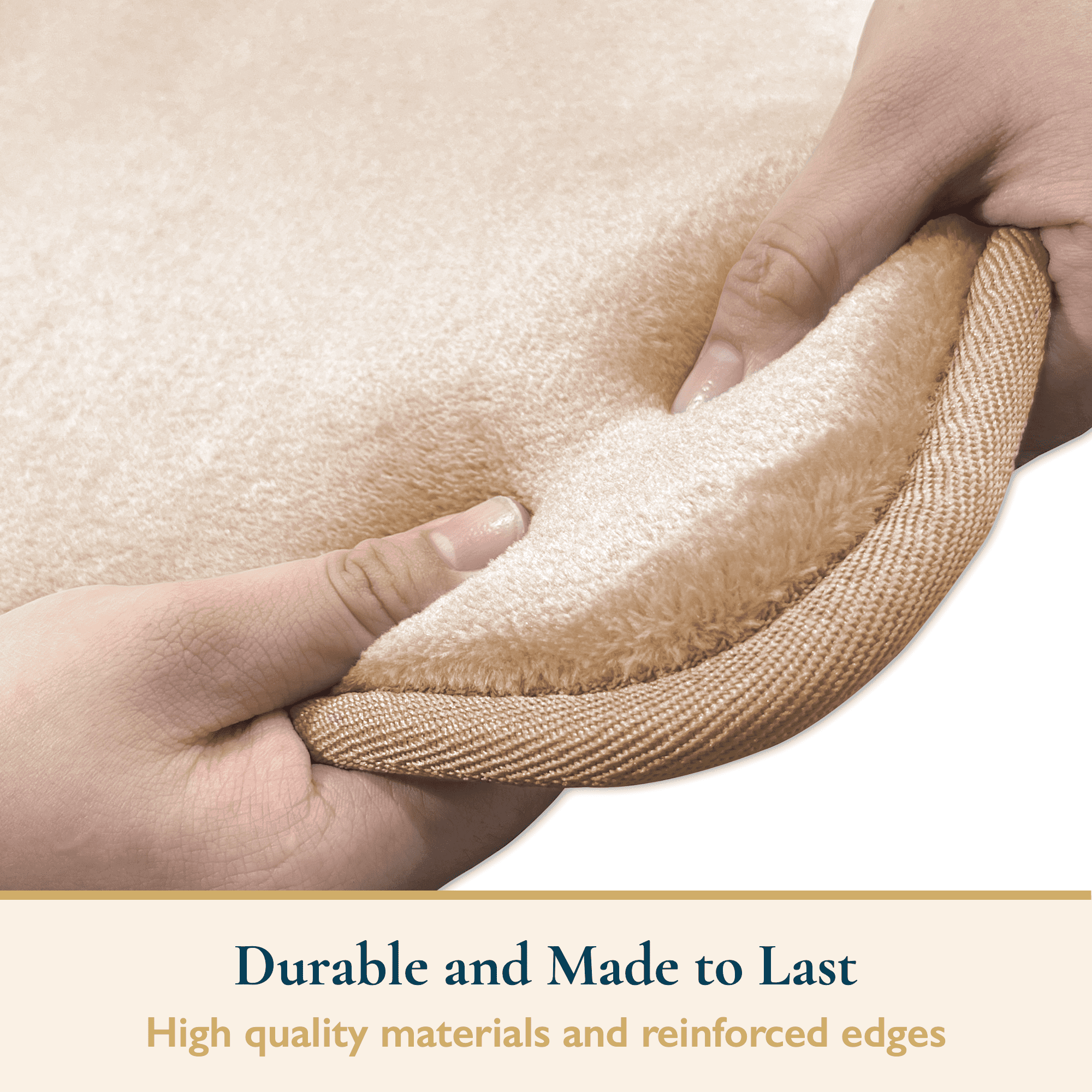 ComfiTime 2 Piece Bathroom Rugs Set – Thick Memory Foam, Non-Slip Bath Mat, Soft Plush Velvet Top, Ultra Absorbent, Small, Large & Long Rugs for Bathroom Floor, Beige, 17*24 & 20*32