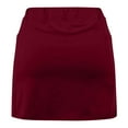 thumbnail image 6 of Womens Pants Solid Color Mid-waist Skirt Pants Sports Casual Shorts Bottoming Skirt Skorts, 6 of 6