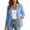 Blue, variant on VBVC Women's 3/4 Sleeve Open Front Blazer , Business Casual Jackets For Women , Ladies' Slim Fit Work Office Blazers with Pockets,Black,S-2XL
