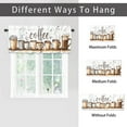 thumbnail image 6 of Coffee Kitchen Curtain Valances Coffee Theme Tea Cup Thermal Insulated Room Darkening Curtain for Dinning Room 54 by 18 in, 1 Panel, 6 of 6